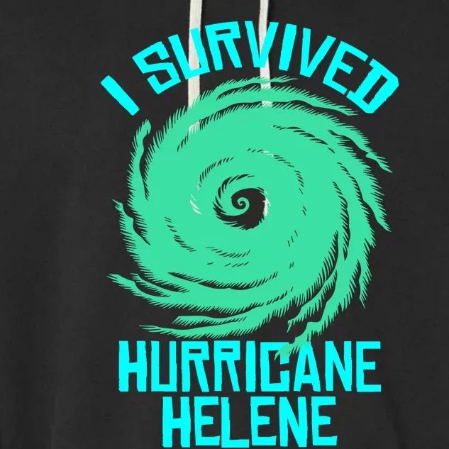 I Survived Hurricane Helene Florida 2024 Garment-Dyed Fleece Hoodie