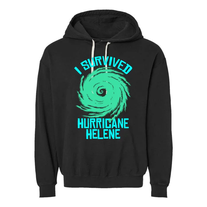 I Survived Hurricane Helene Florida 2024 Garment-Dyed Fleece Hoodie