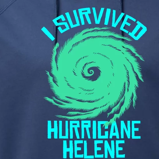 I Survived Hurricane Helene Florida 2024 Performance Fleece Hoodie