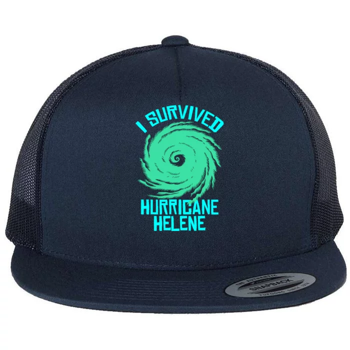 I Survived Hurricane Helene Florida 2024 Flat Bill Trucker Hat