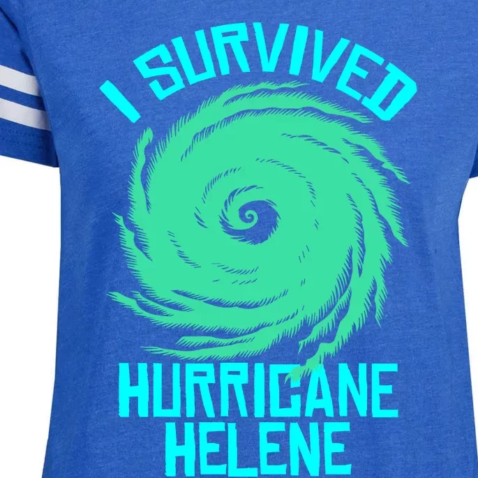 I Survived Hurricane Helene Florida 2024 Enza Ladies Jersey Football T-Shirt