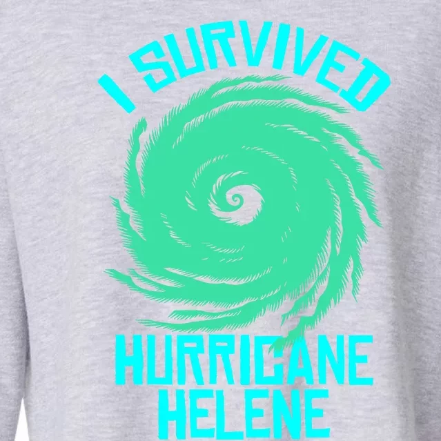 I Survived Hurricane Helene Florida 2024 Cropped Pullover Crew