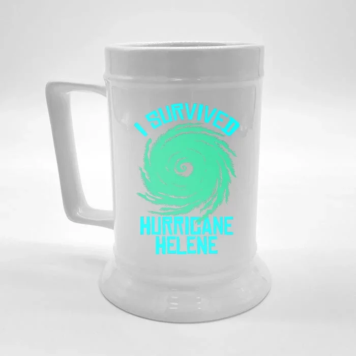 I Survived Hurricane Helene Florida 2024 Front & Back Beer Stein