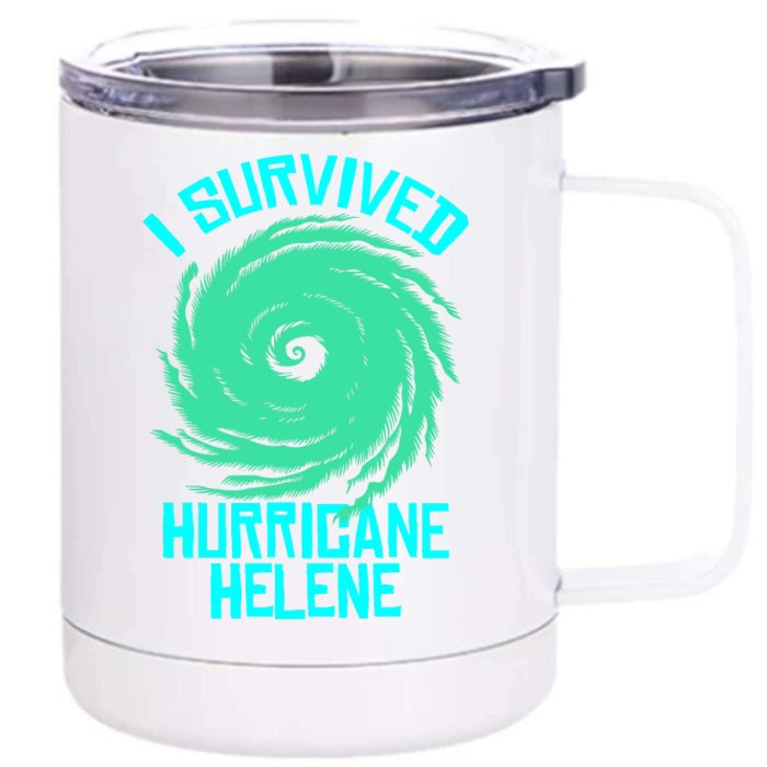 I Survived Hurricane Helene Florida 2024 Front & Back 12oz Stainless Steel Tumbler Cup