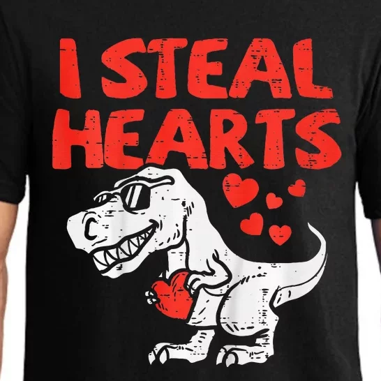 I Steal Hearts Trex Dino Baby Valentines Day Pajama Set