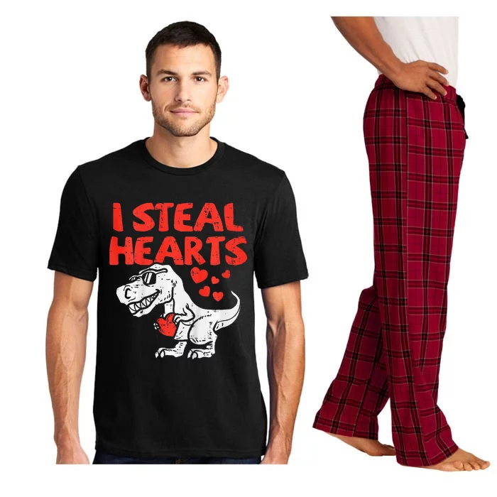 I Steal Hearts Trex Dino Baby Valentines Day Pajama Set