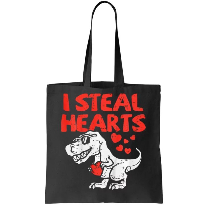 I Steal Hearts Trex Dino Baby Valentines Day Tote Bag