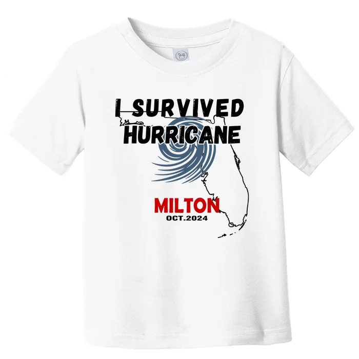 I Survived Hurricane Milton Oct 2024 Toddler T-Shirt