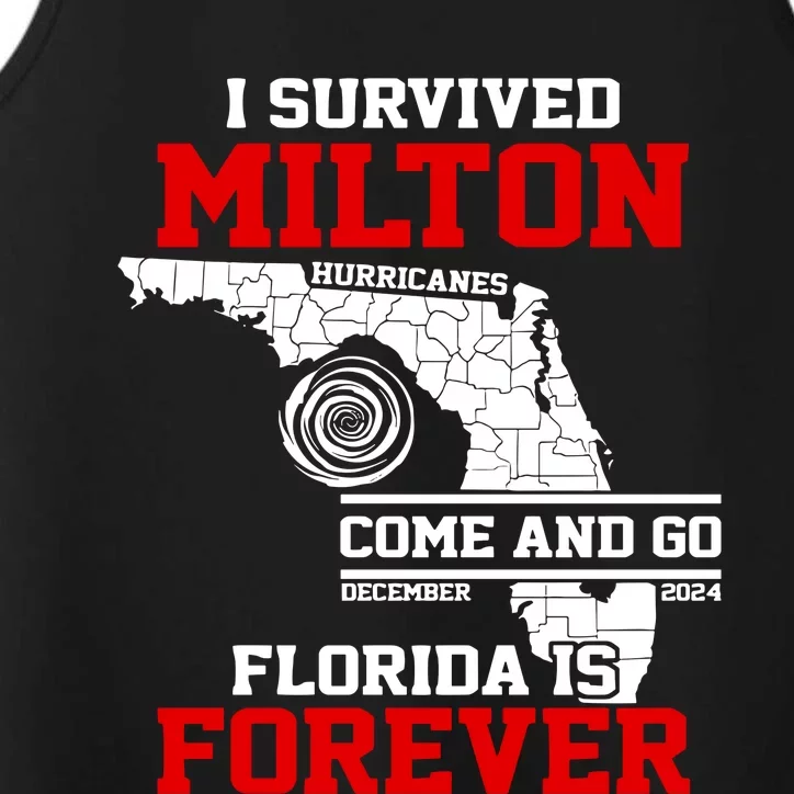 I Survived Hurricane Milton 2024 Florida Is Forever Performance Tank