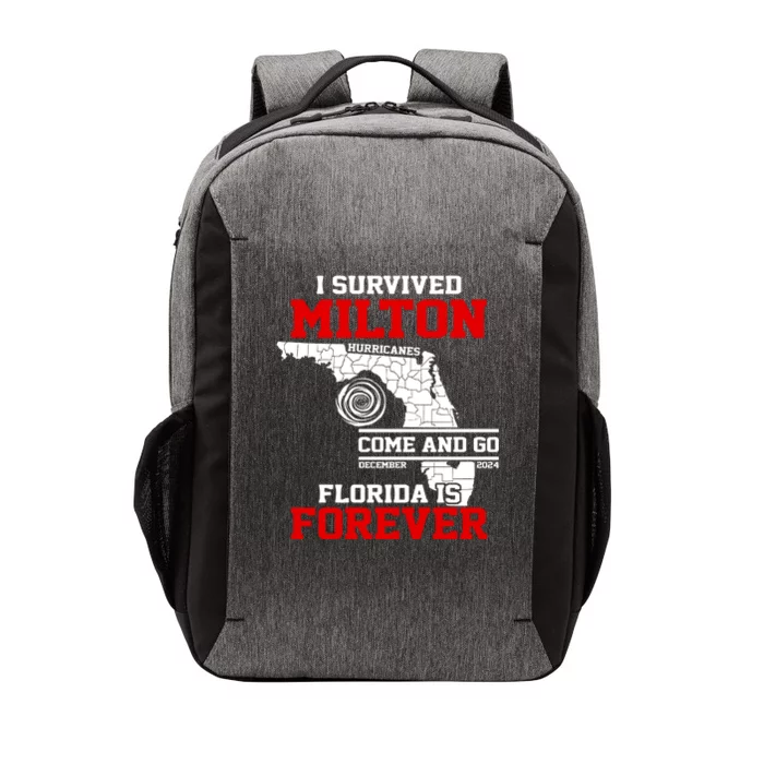 I Survived Hurricane Milton 2024 Florida Is Forever Vector Backpack