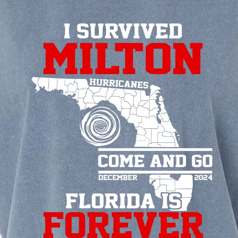 I Survived Hurricane Milton 2024 Florida Is Forever Garment-Dyed Women's Muscle Tee