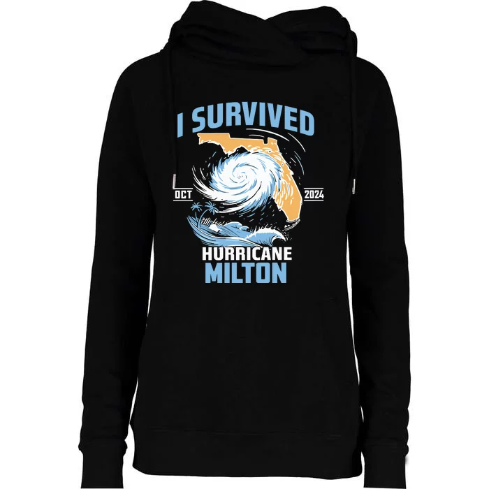 I Survived Hurricane Milton Florida Hurricane Oct 2024 Womens Funnel Neck Pullover Hood