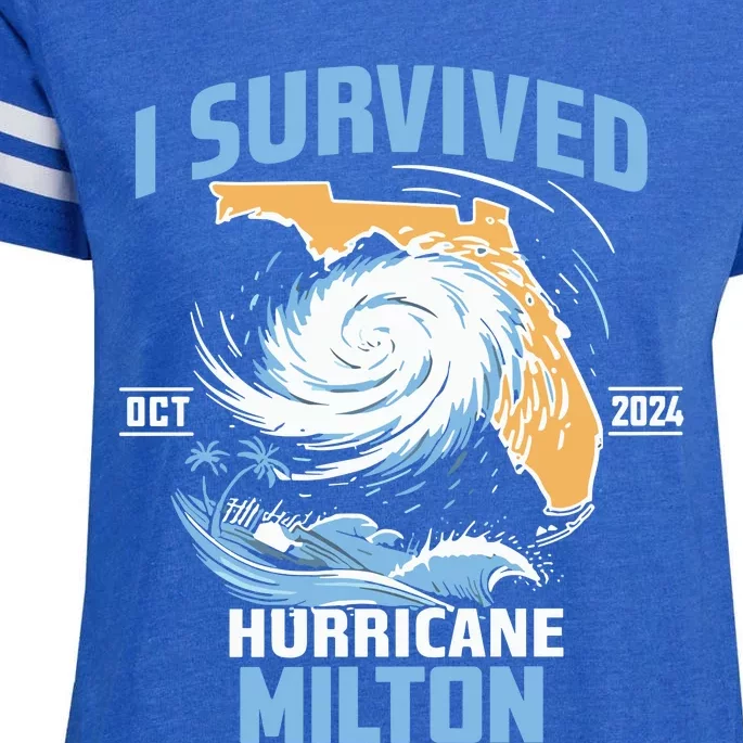 I Survived Hurricane Milton Florida Hurricane Oct 2024 Enza Ladies Jersey Football T-Shirt