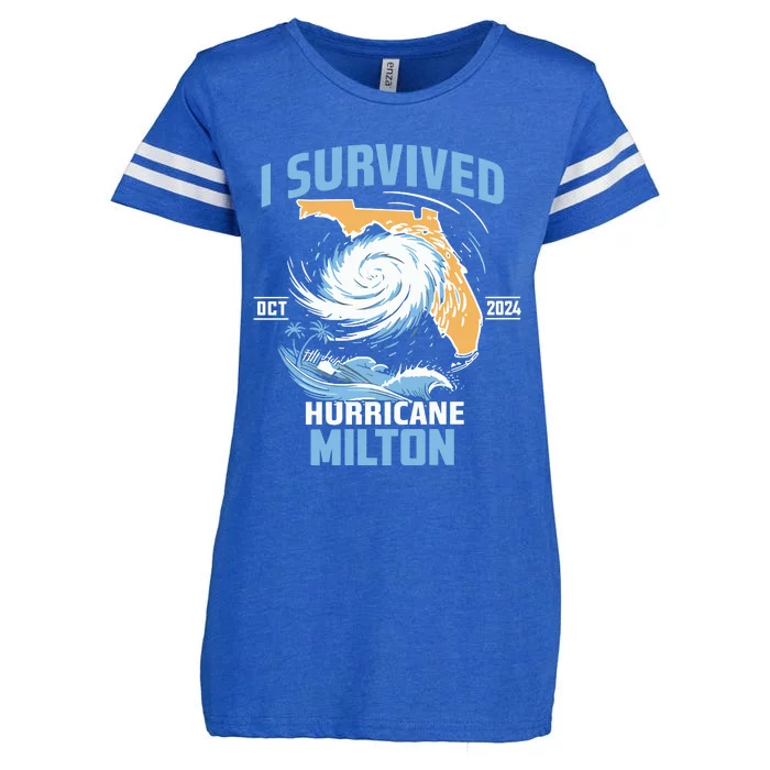 I Survived Hurricane Milton Florida Hurricane Oct 2024 Enza Ladies Jersey Football T-Shirt