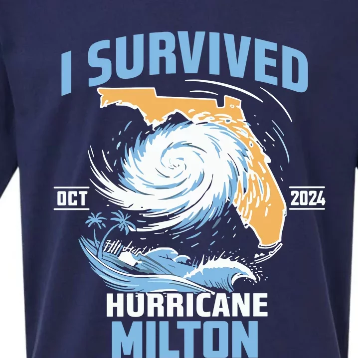 I Survived Hurricane Milton Florida Hurricane Oct 2024 Sueded Cloud Jersey T-Shirt