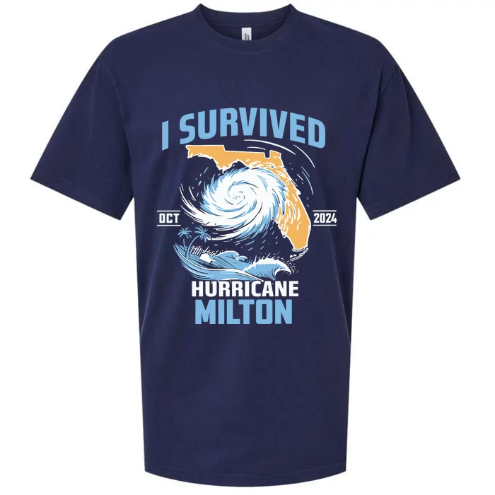 I Survived Hurricane Milton Florida Hurricane Oct 2024 Sueded Cloud Jersey T-Shirt