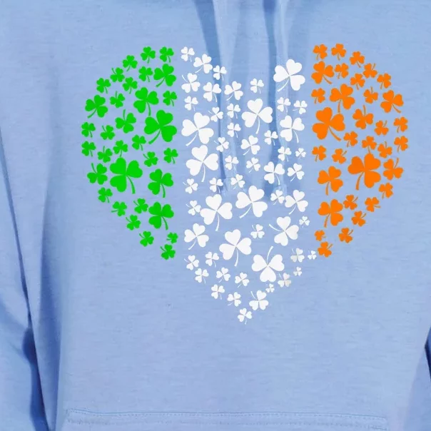 Irish Shamrocks Heart St Patrick's Day Unisex Surf Hoodie