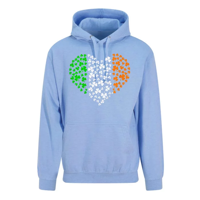 Irish Shamrocks Heart St Patrick's Day Unisex Surf Hoodie