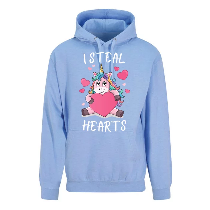 I Steal Hearts Unicorn Lover Valentine's Day Hearts Cool Gift Unisex Surf Hoodie