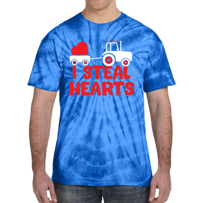 I Steal Hearts Dinosaur Valentines Day Toddle Gift Tie-Dye T-Shirt