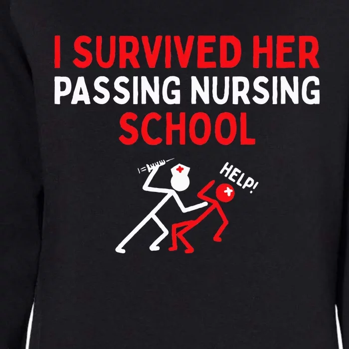 I Survived Her Passing Nursing School Graduate Nurse Womens California Wash Sweatshirt