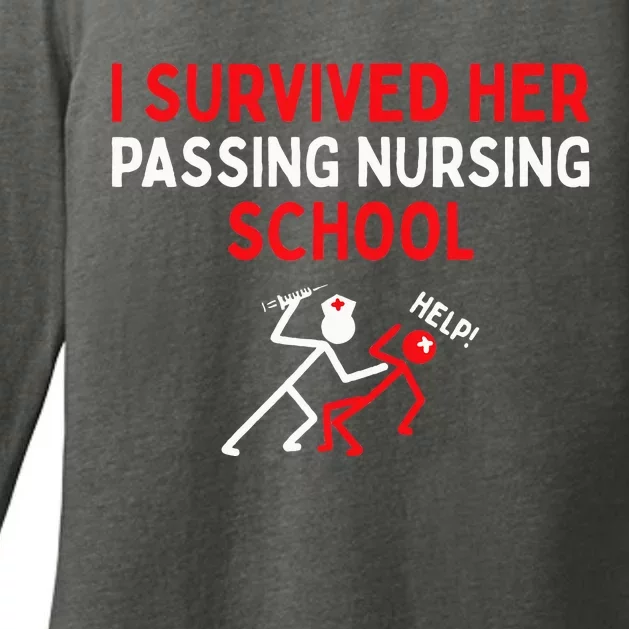 I Survived Her Passing Nursing School Graduate Nurse Womens CVC Long Sleeve Shirt