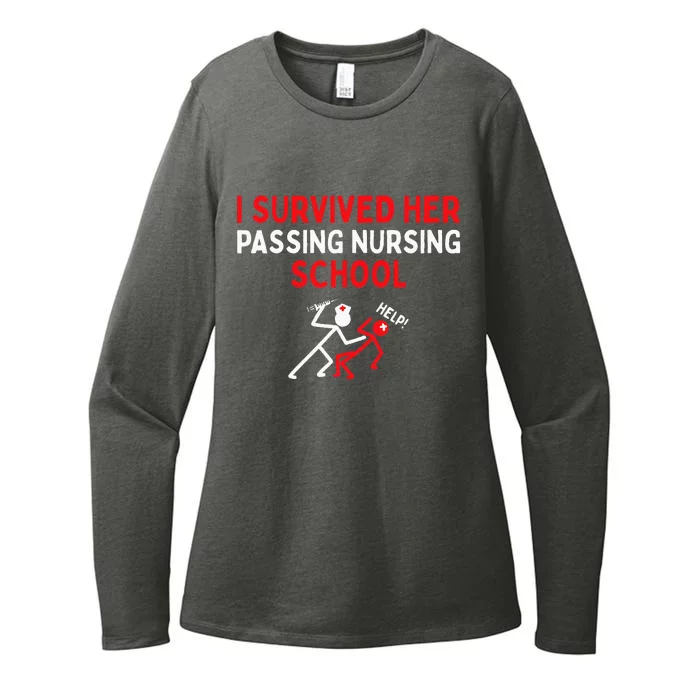 I Survived Her Passing Nursing School Graduate Nurse Womens CVC Long Sleeve Shirt