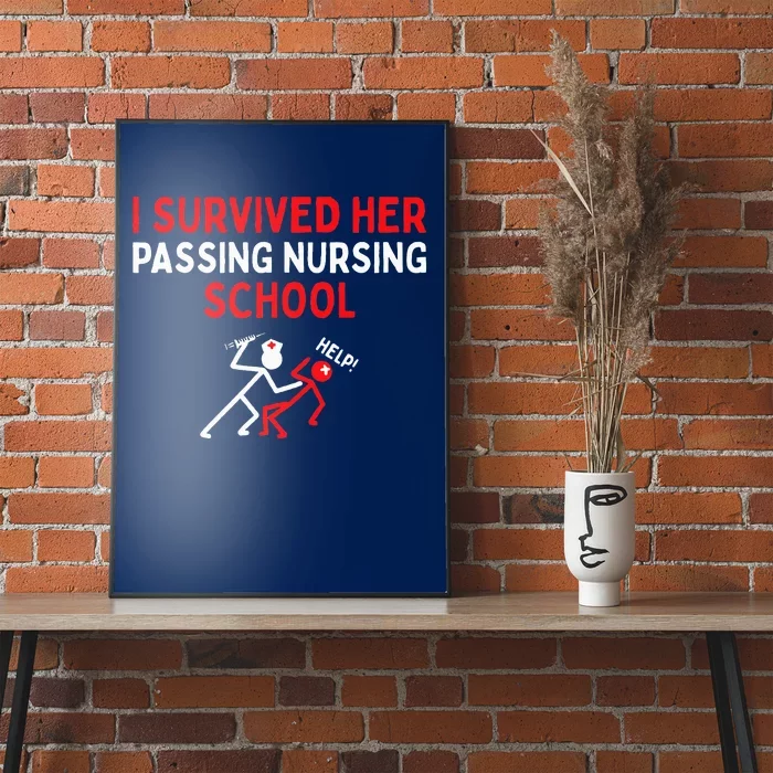 I Survived Her Passing Nursing School Graduate Nurse Poster