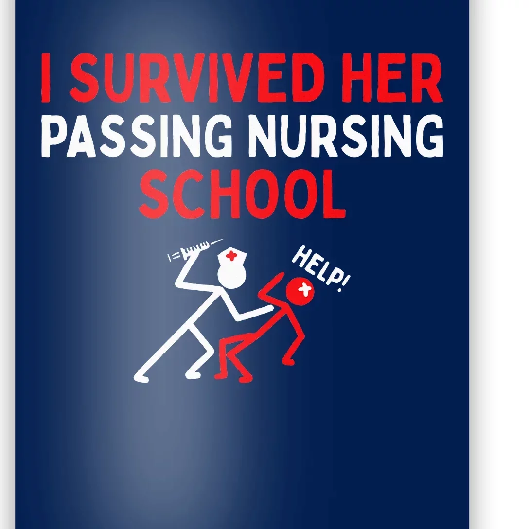 I Survived Her Passing Nursing School Graduate Nurse Poster