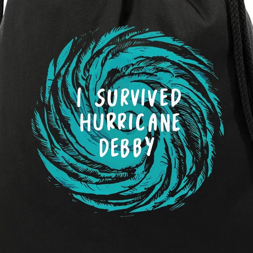 I Survived Hurricane Debby 2024 Florida Drawstring Bag