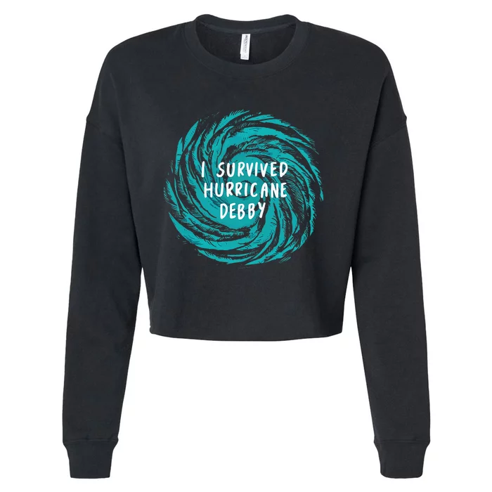 I Survived Hurricane Debby 2024 Florida Cropped Pullover Crew