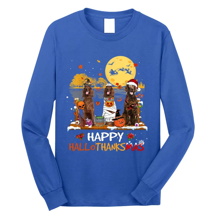 Irish Setter Happy Hallothanksmas Halloween Thanksgiving Gift Long Sleeve Shirt