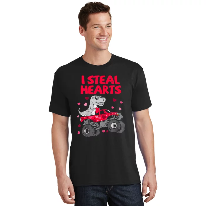 I Steal Hearts Dinosaur Valentines Day T-Shirt