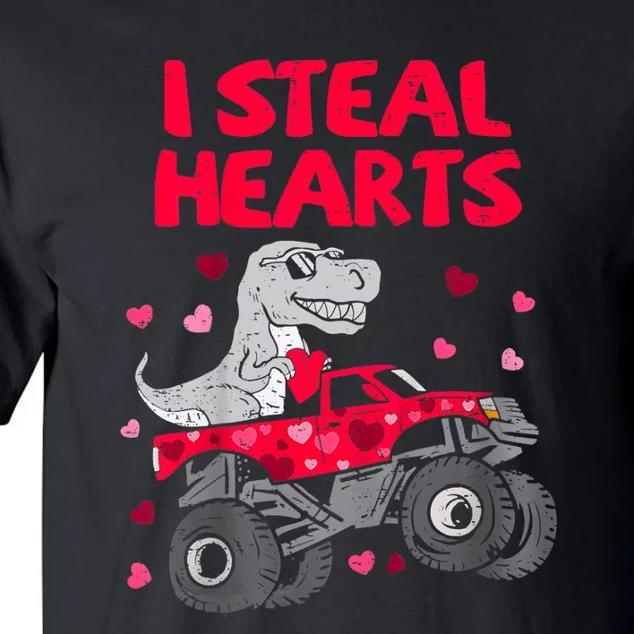 I Steal Hearts Dinosaur Valentines Day Tall T-Shirt