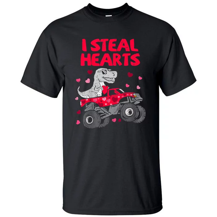 I Steal Hearts Dinosaur Valentines Day Tall T-Shirt