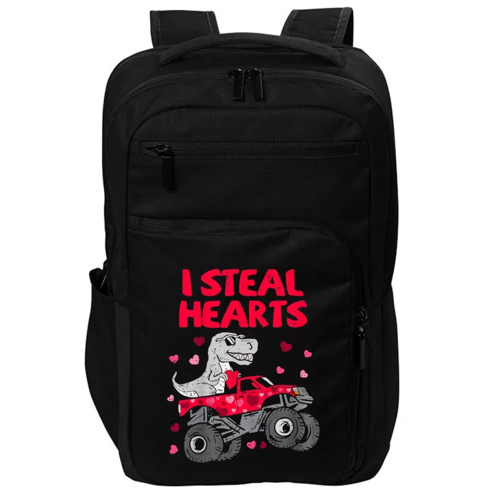 I Steal Hearts Dinosaur Valentines Day Impact Tech Backpack