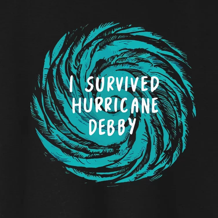 I Survived Hurricane Debby 2024 Women's Crop Top Tee