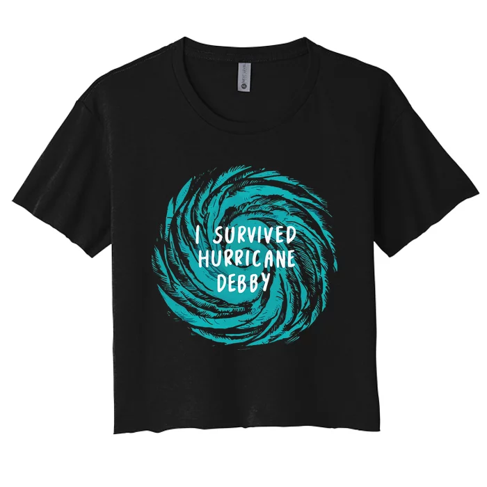 I Survived Hurricane Debby 2024 Women's Crop Top Tee