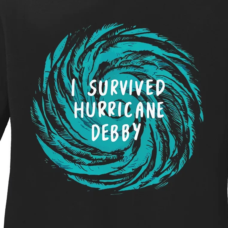 I Survived Hurricane Debby 2024 Ladies Long Sleeve Shirt