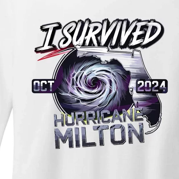 I Survived Hurricane Milton 2024 Womens CVC Long Sleeve Shirt