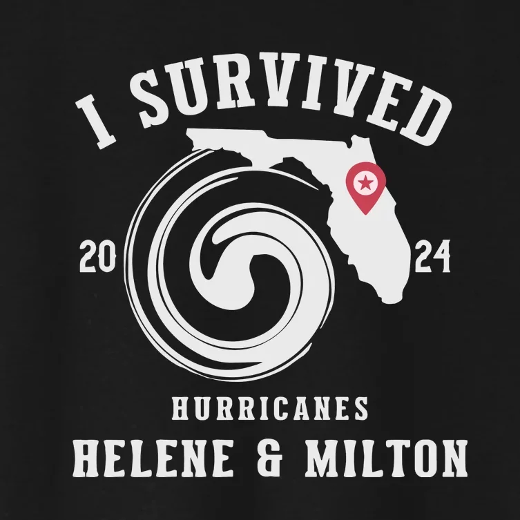 I Survived Hurricane Milton 2024 Women's Crop Top Tee