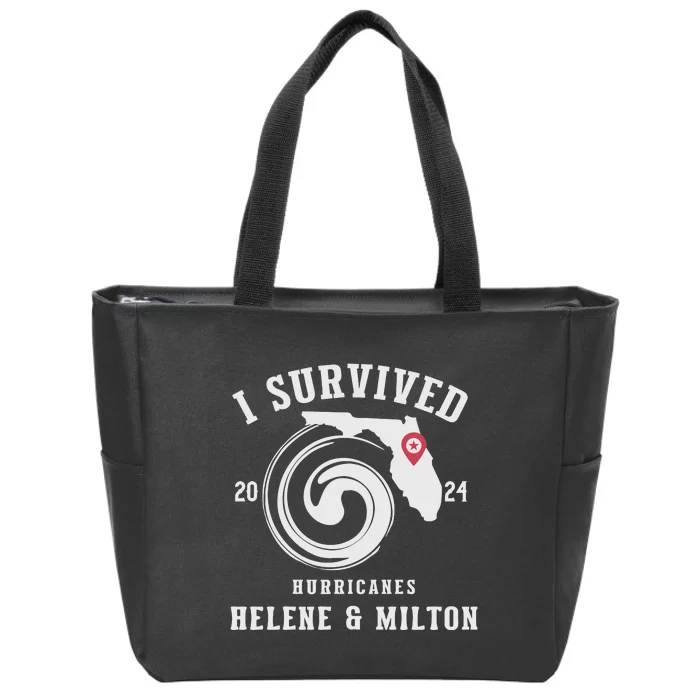 I Survived Hurricane Milton 2024 Zip Tote Bag