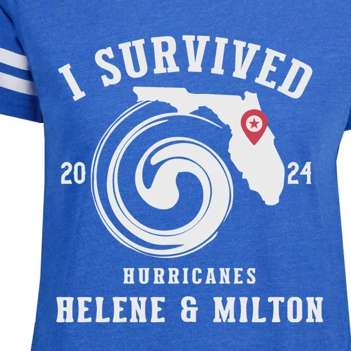 I Survived Hurricane Milton 2024 Enza Ladies Jersey Football T-Shirt