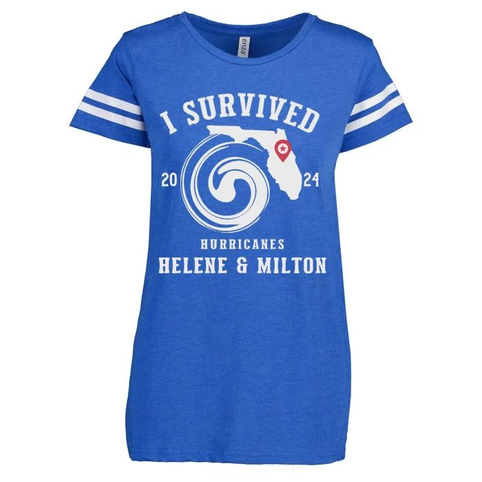 I Survived Hurricane Milton 2024 Enza Ladies Jersey Football T-Shirt