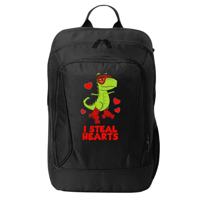 I Steal Hearts Dinosaur Valentines Day City Backpack