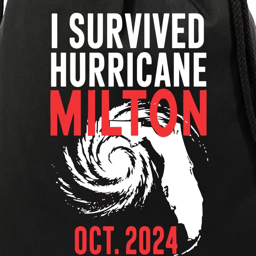 I Survived Hurricane Milton 2024 Drawstring Bag