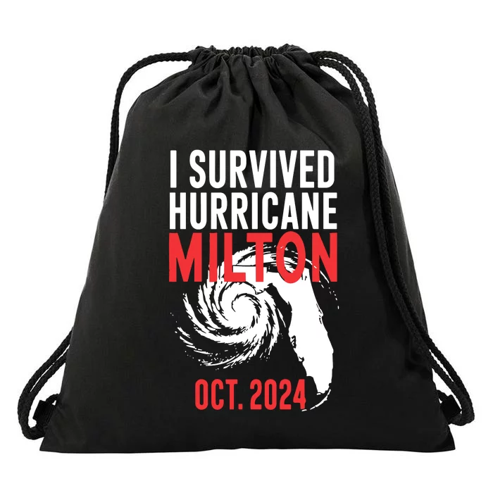 I Survived Hurricane Milton 2024 Drawstring Bag