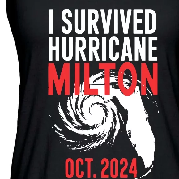 I Survived Hurricane Milton 2024 Ladies Essential Flowy Tank