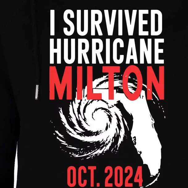 I Survived Hurricane Milton 2024 Womens Funnel Neck Pullover Hood