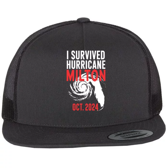 I Survived Hurricane Milton 2024 Flat Bill Trucker Hat